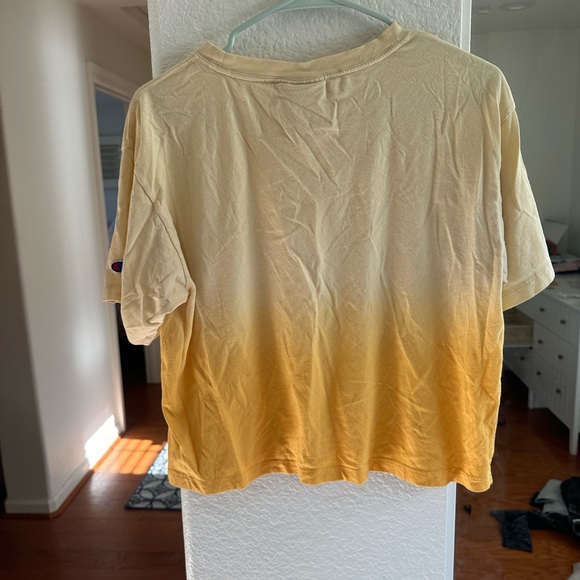 Champion Ombré Cropped T Shirt in Yellow - Picture 4 of 4